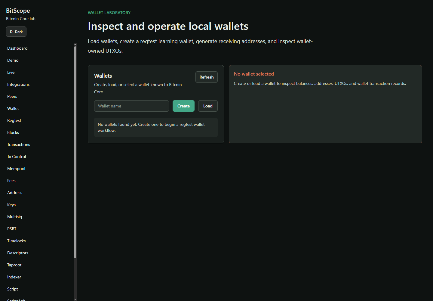BitScope wallet lab